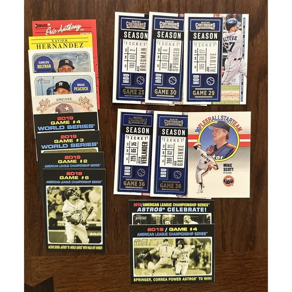Houston Astros Baseball Trading Card Lot 199 Different